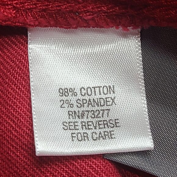 Dana Buchman Pants Womens 12 Red Allure Modern Chic Straight Stretch Cotton New - Picture 6 of 10